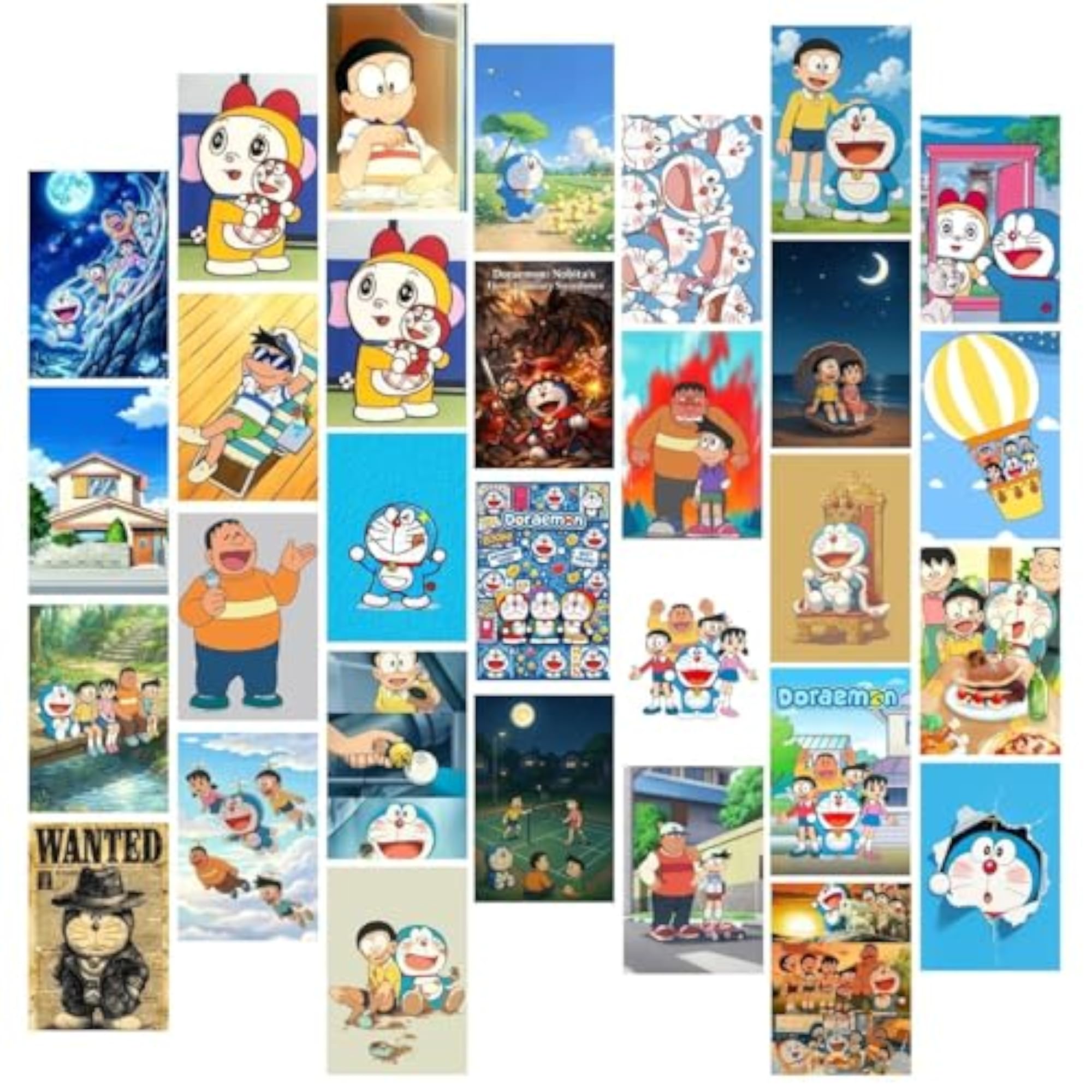 Doraemon Aesthetic Wall Collage Kit, Set of 30