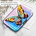 ELFISH RFID Blocking Credit Card Protector Aluminum ID Case Hard Shell Business Card Holders Metal Wallet for Men or Women (One Butterfly)