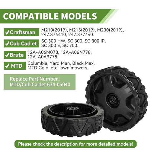 Lawn Mower Wheel Compatible Models
