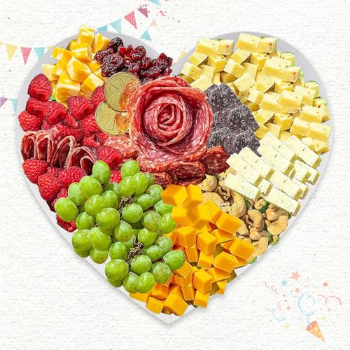 ZIJRXQ 12inch Cardboard Heart Fillable Shaped Gift Decorative Box for Charcuterie (HEART)