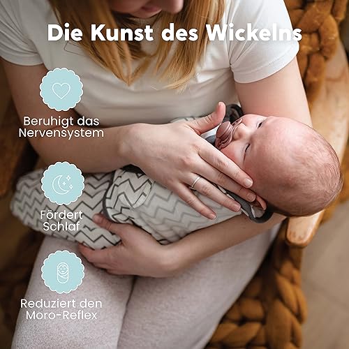 Pucksack CuddleBug 3er-Pack für Babys 0-3 Monate mit Klettverschluss