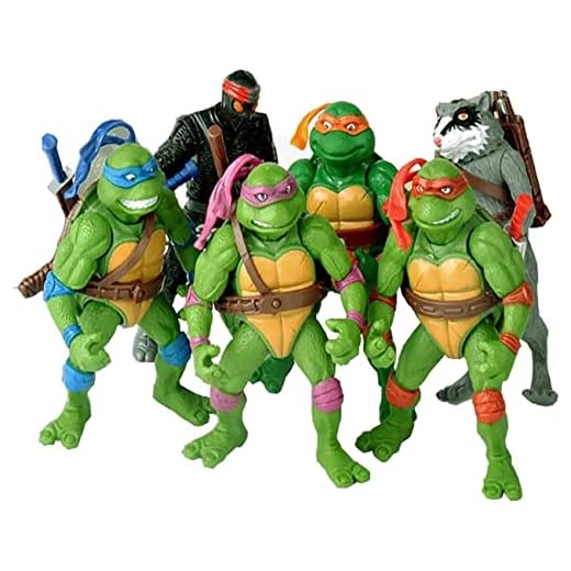6pcs Turtles Toys, Turtle Action Figures, Turtle Cake Topper, Turtles Movie Characters Classic Model,Toys Payset Turtle, Turtle Figurine