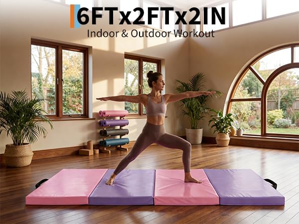 Colchoneta de gimnasio plegable 6.2x3 ft 2 pulgadas miniatura 7