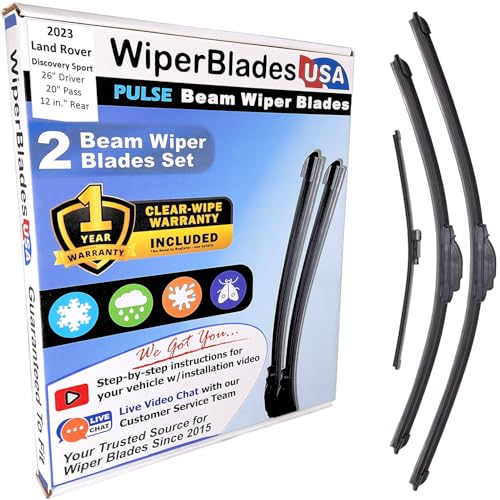 Wiper Blades Set/3 fits Land Rover Discovery Sport 2023 w/1yr Wear Warranty