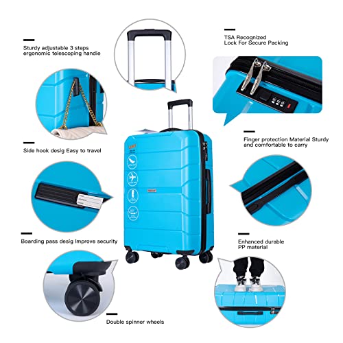 Hardside Spinner Luggage Set 3 Piece - Lightweight TSA Lock Suitcases for Travel and Business2