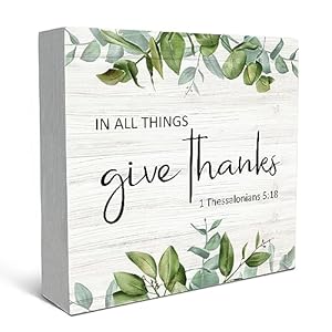 Sradmofallwoodensignschristianbibleverseinallthingsgivethankswoodboxsigndeskdecorrusticwoodenblockboxsigndecorationforhomeofficeshelftabledecor Urban Country Home Decor Sradmo fall wooden signschristian bible verse in all things give thanks wood box sign desk decorrustic wooden block box sign decoration for home office shelf table decor urban country home decor