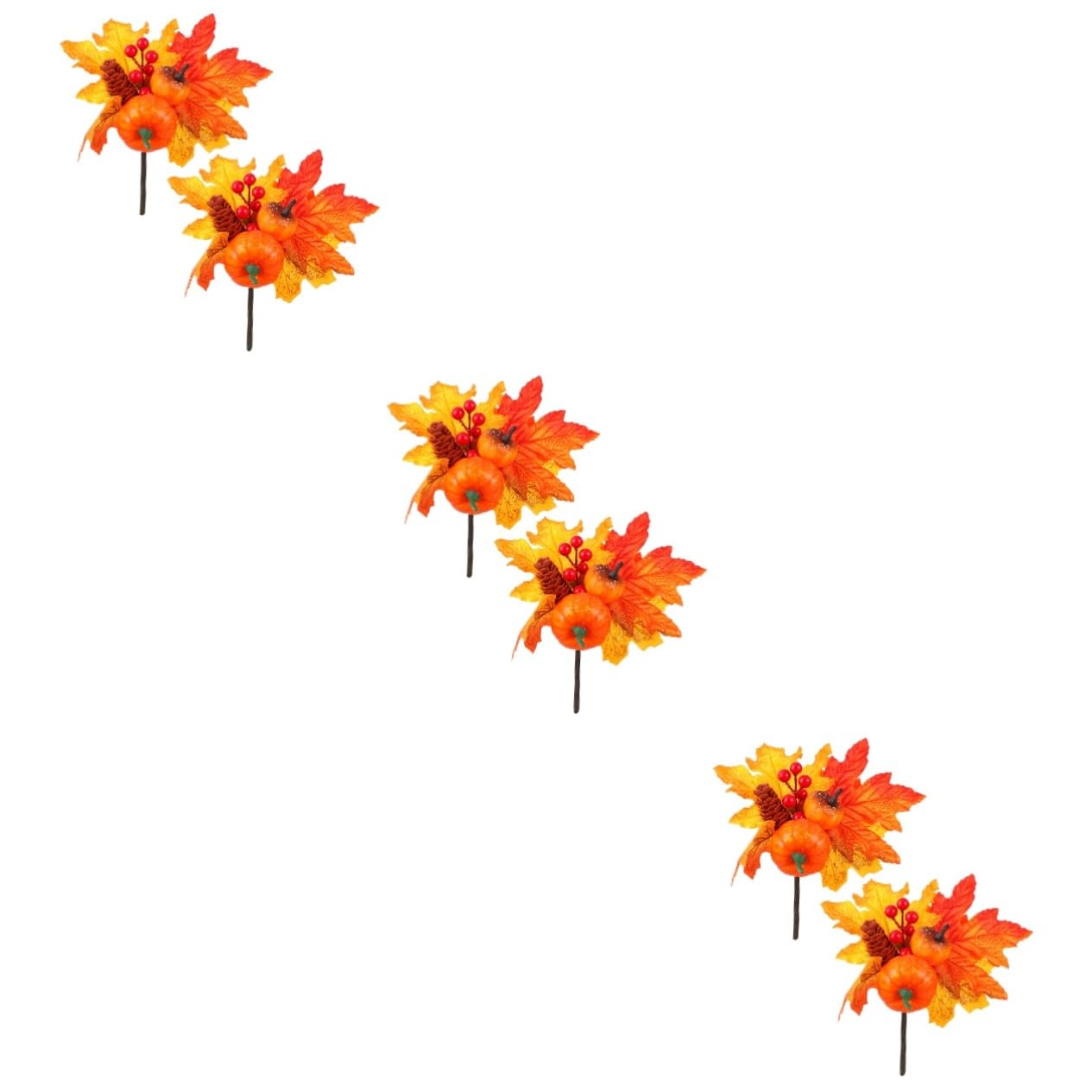 Zerodeko 6stücke Künstliche Kürbis Und Ahornblatt Dekoration Für Halloween Und Erntedankfest -in Herbst Deko Mit Für Garten Und Zuhause