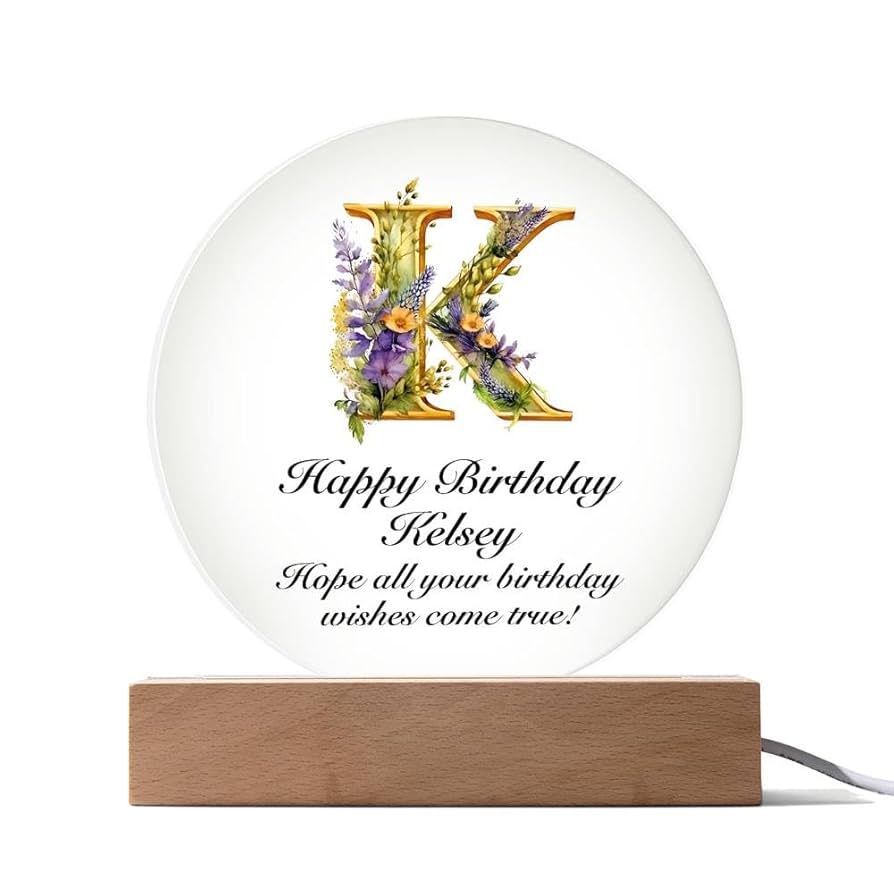 Amazon.com: Happy Birthday Kelsey v02 - Circle Acrylic