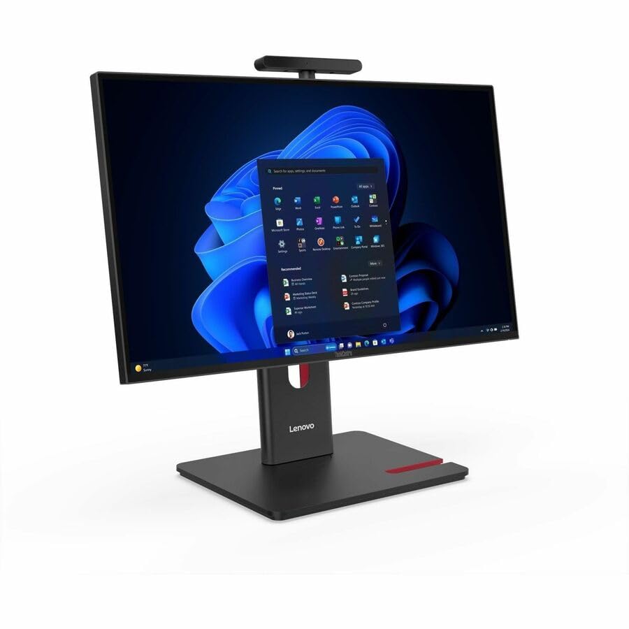 Image of Lenovo ThinkCentre M90a Gen 6 13AT0008US All-in-One Computer - Intel Core Ultra 7 2nd Gen 265 - vPro Technology - 16 GB - 512 GB SSD - 23.8 inch Full HD - Desktop - Black - Intel Q870 Chip - 1920 x 1080 -