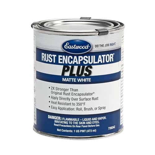 Eastwood Matte White Rust Encapsulator Plus | Long Lasting Durable Finish 1 Coat Maximum Rust Protection | Heat Resistance up to 350 Degrees Fahrenheit | Pint 1 Pack