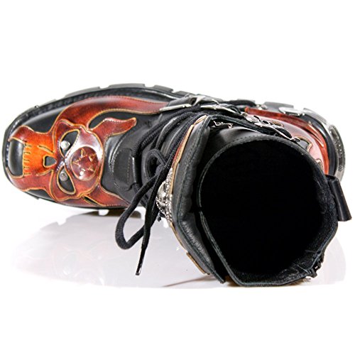 New Rock Flame Leather Platform Boots with Buckles and Metal Accents – Steampunk and Biker Footwear for Men and Women (red, UK Footwear Size System, Adult, Men, Numeric, Medium, 12.5) steampunk buy now online New Rock Flame Leather Platform Boots with Buckles and Metal Accents – Steampunk and Biker Footwear for Men and Women (red, UK Footwear Size System, Adult, Men, Numeric, Medium, 12.5) steampunk buy now online