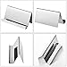 Maxdot 2 Pack Stainless Steel Business Cards Holders Desktop Credit Name Card Display Organizer for Business Mental Name Case Rack for Office Home Daily Use(Silver)