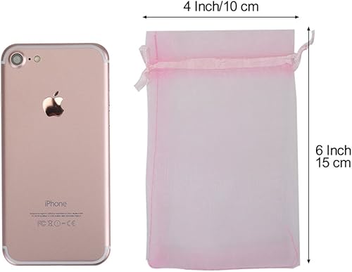 Miniatura 15 de HRX Package 100 bolsas de organza con cordón verde oliva, 4 x 6 pulgadas, bolsas de regalo de malla de caramelo, bolsas de joyería, bolsitas