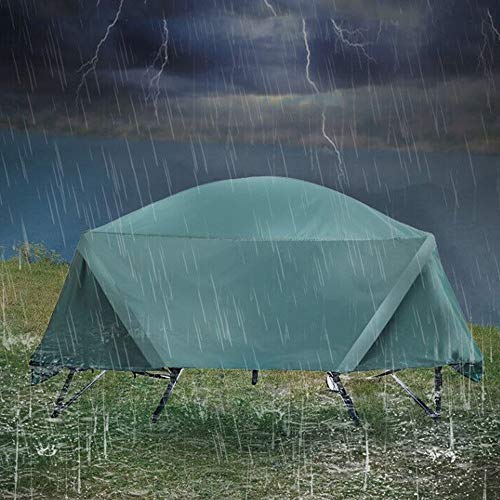 Carpa doble de camping Oxford verde 210x80x120cm miniatura 6