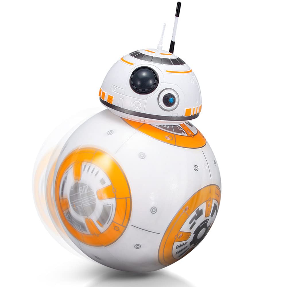 HJBH 2.4G Remote Control Robot Intelligent Star Wars Upgrade Rc Bb8 Robot with Music Sound Action Figure Gift Toys Ball Bb-8 for Kids, Force Awakens Star Wars Minifigure