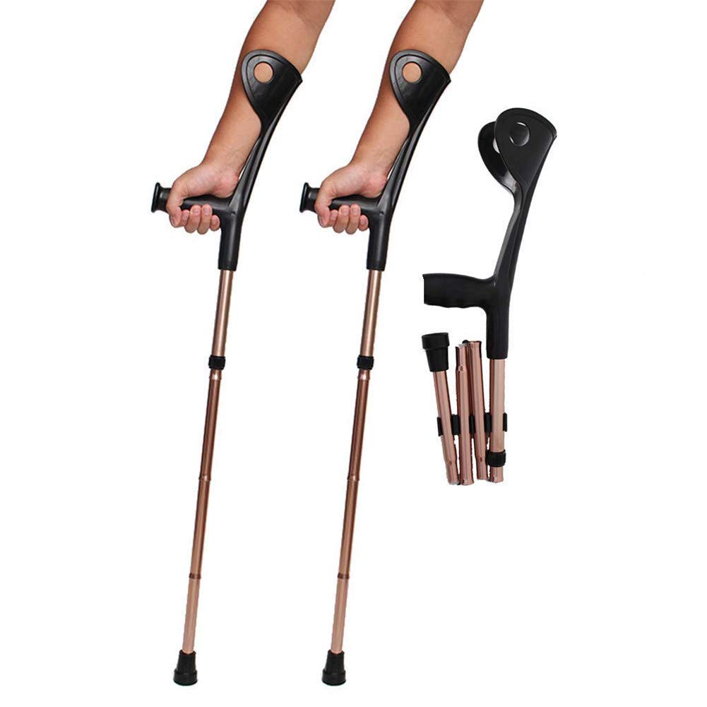 Muleta de antebrazo Muletas de Codo Plegable Ultraligero Asistencia de Aluminio Altura Ajustable cm con manija cómoda, Ayuda para Caminar Liviana para Padres y Madres Regalos Beautiful Scenery