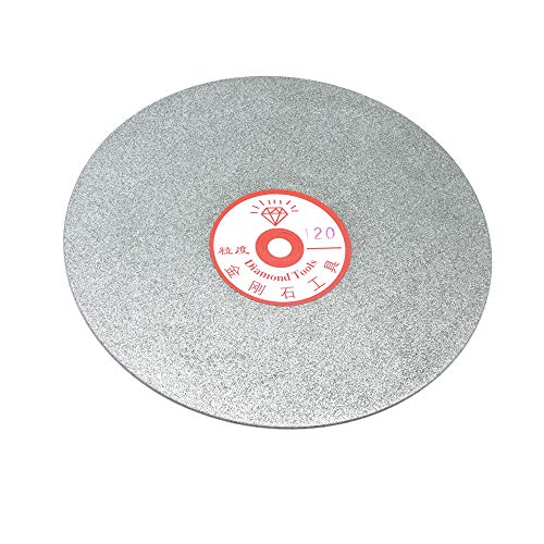 Sscon 6 Inch Grit 120 Diamond Grinding Disc Abrasive Wheel Coated Flat Lap Disc Grinding Sanding Polishing Tool for Gemstone Glass Rock Ceramics