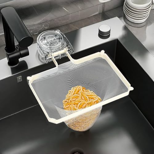 Homspark 三角コーナー いらず 強力吸盤 サンカクコーナー水切りネット ホルダー シンク ゴミ受け キッチン 生ゴミ処理 水切りネット 50枚付き