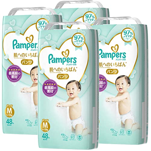 【ケース販売】パンパース オムツ パンツ 肌へのいちばん M(6~11kg)48枚x4個（Amazon）