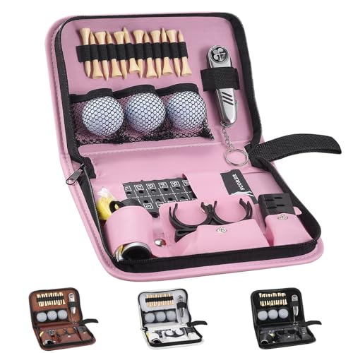 Jnxso Golf Gifts for Men and Women,Golf Accessories Set with Hi-End Case,Golf Balls,Golf Tees,Golf...