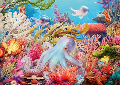 Ravensburger Puzzle de 500 piezas formato grande de vida en arrecife para adultos miniatura 1