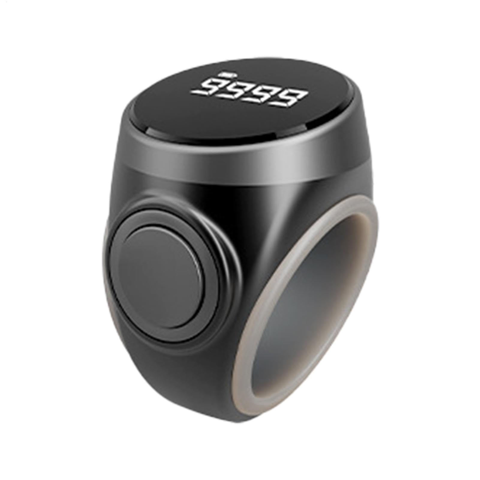 Gebedsringteller - draadloze slimme gebedsring, elektronische telklikker, digitale vingerteller, draadloze ring, oplaadbare, waterdichte clickerteller, stijlvolle dhikr-teller voor dames en heren