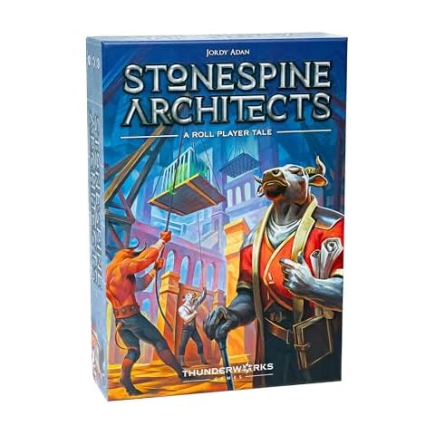 Thunderworks Games - Stonespine Architects | Strategy Board Game | Card-Drafting Dungeon Design | Competitive Tableau Builder | World of Ulos | Ages 10+ | Family Game for 1-5 Players | 45-60 Minutes Cover