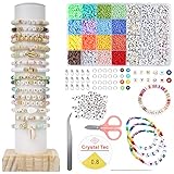 【Regalo Ideal】 El set abalorios para hacer pulseras es un regalo ideal para niños y amigos. Cuando se lo regale a su hijo en cumpleaños, Navidad u otros días festivos, creo que verá la sonrisa sincera de su hijo.