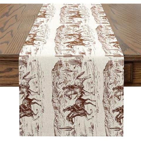 Erosebridal Cowboy Table Runner 13x48 Cover