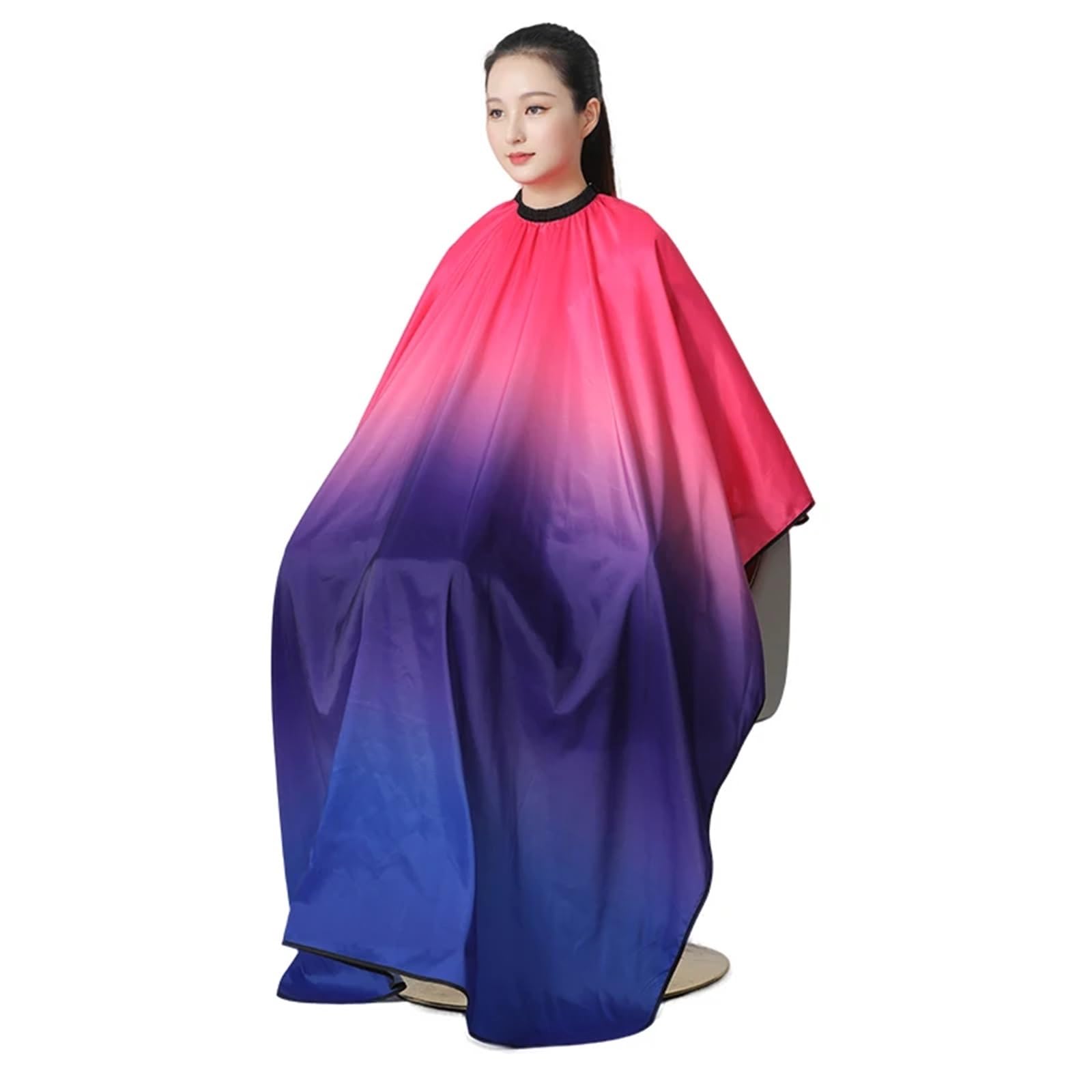 Capa Peluqueria Delantal De Peluquería, Capa De Corte De Pelo, Bata De Salón, Peluquero, Delantal De Corte De Pelo, Tela De Estilismo De Color Degradado, Herramientas De Corte De Pelo(Rose red)