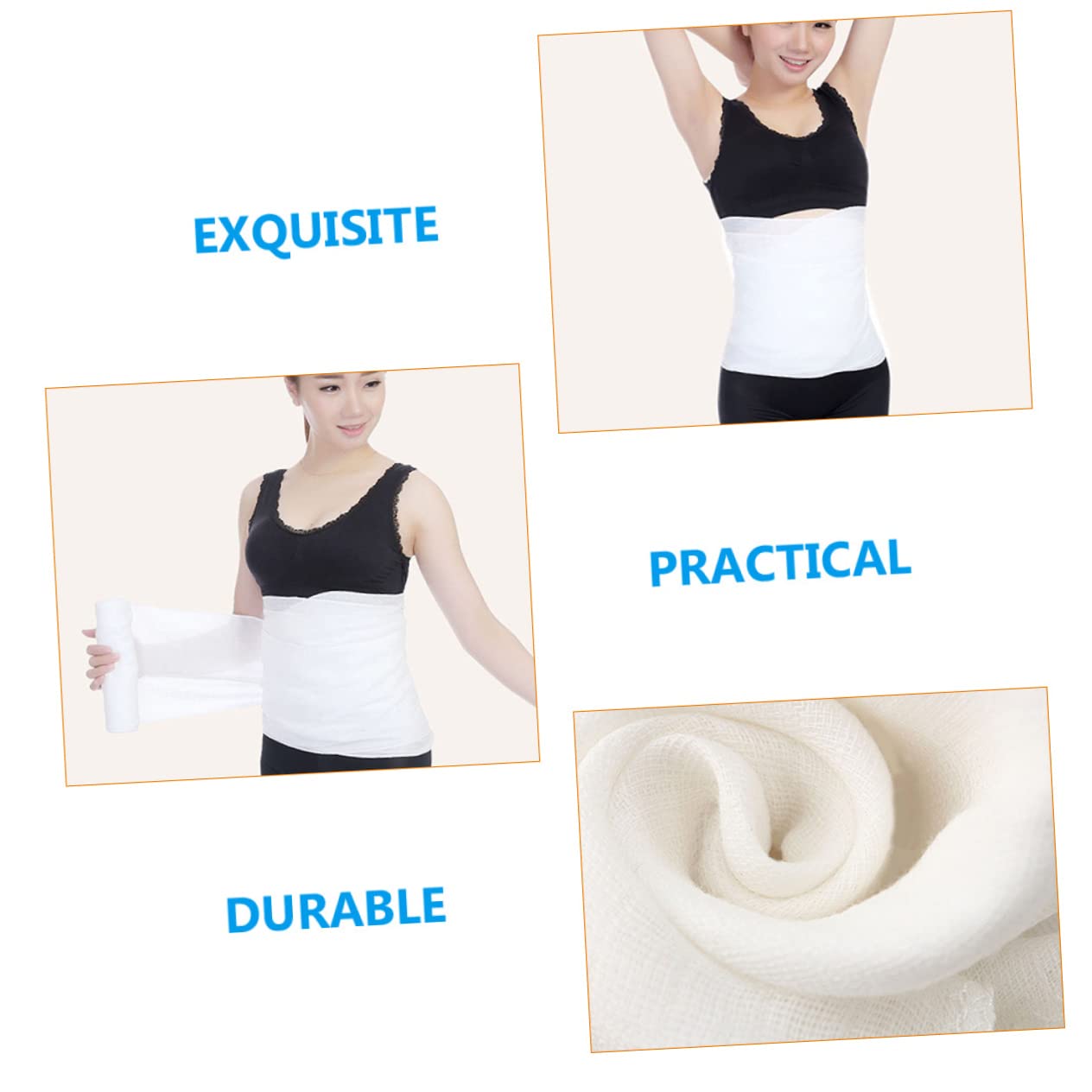 Ciieeo 2rolls Professional Abdominal Binder Postpartum Belly Band Gauze for Quick Drying Comfortable Wear