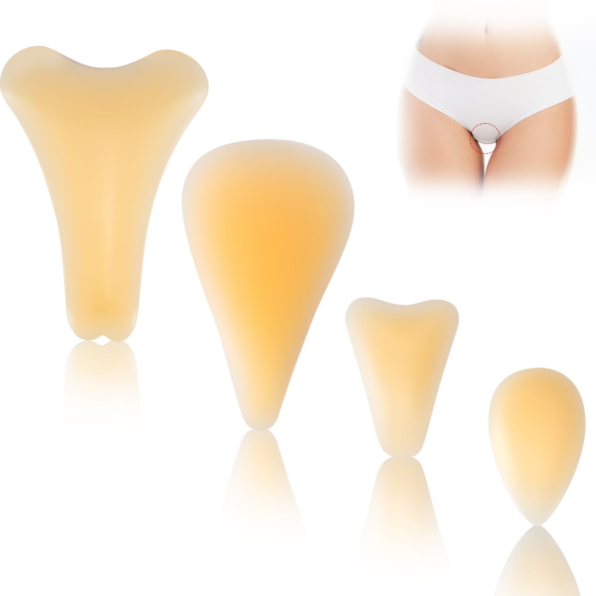 Camel Toe Concealer Seamless Camel Toe Hider Camel Silicone Concealer Pad for Women - Reusable Discreet Insert for