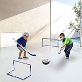 Multifunktionsspiel: Genau wie auf dem Spielfeld kann ein lustiges Mehrzweck-Sportzentrum mit einem einzigen Schwebeball und zwei Toren als Fußballspielzeug für Jungen verwendet werden.