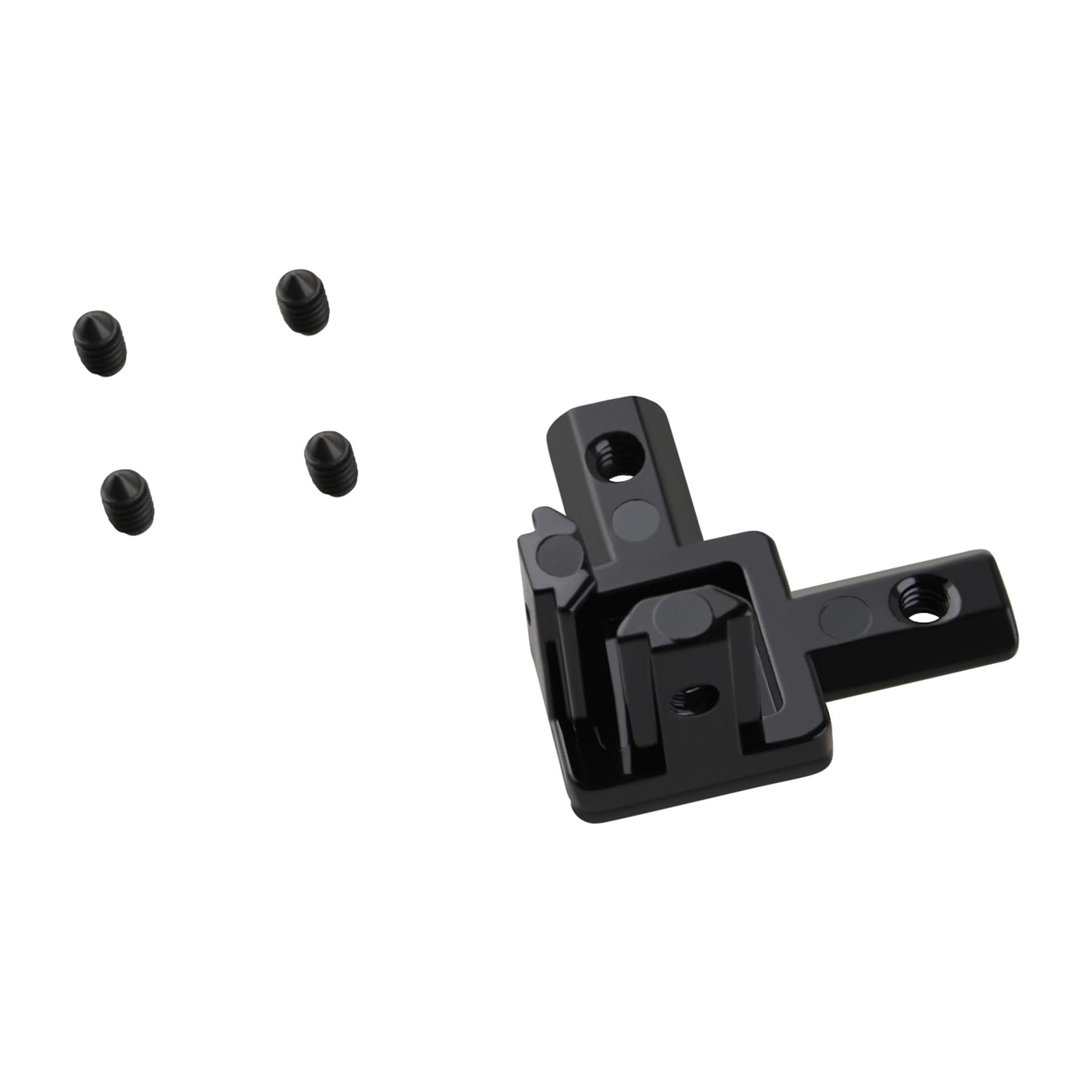 ANWOKIT 4 Pack 3 Way End Corner Bracket Solid Connectors with Set Screws for 2020 Series 6mm Slot Aluminum Extrusion Profile Accessories