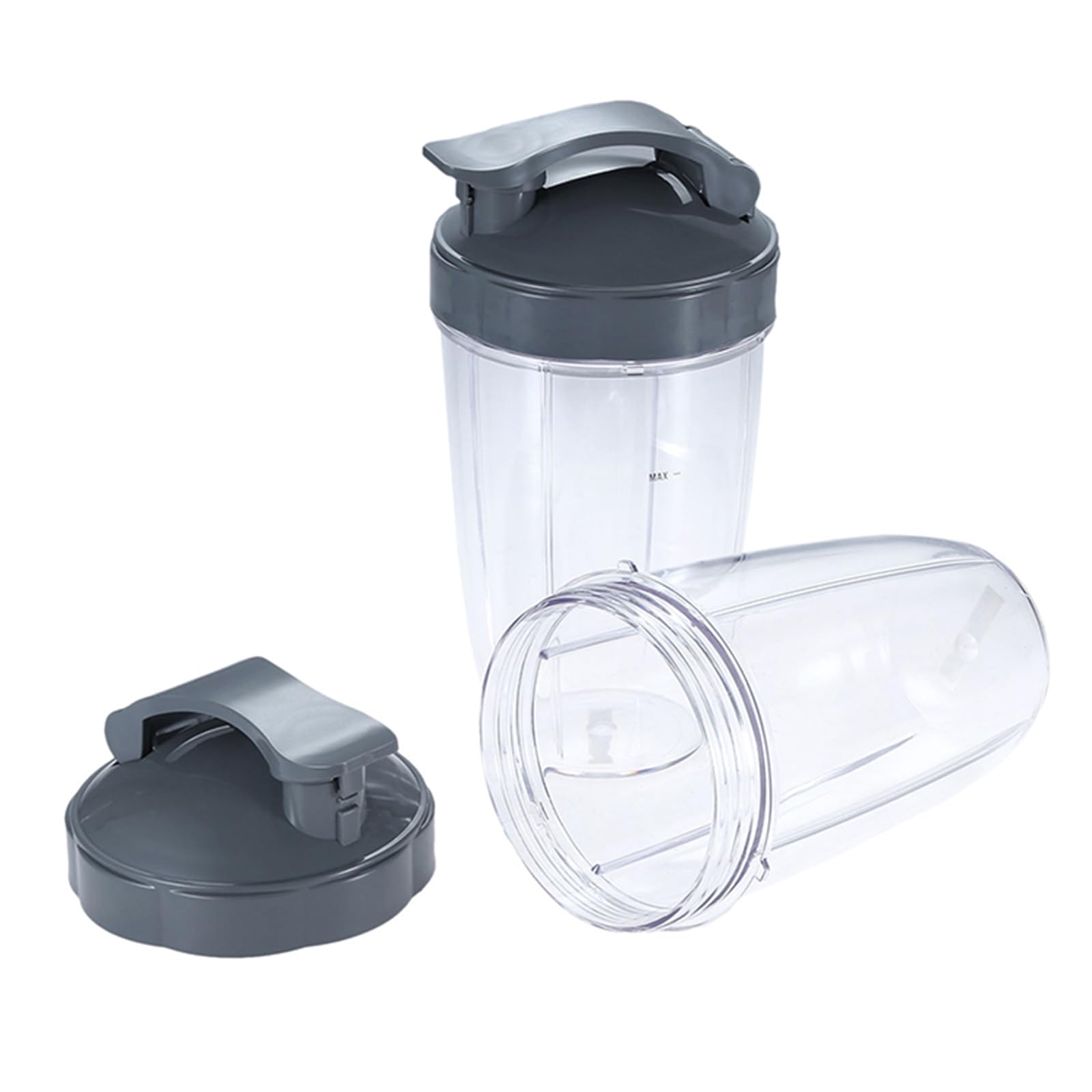 DRELD 2Pack 24oz Blender Cups with Flip Top to-Go Lid Compatible with Nutribullet 600W 900W Blender Juicer (24oz)