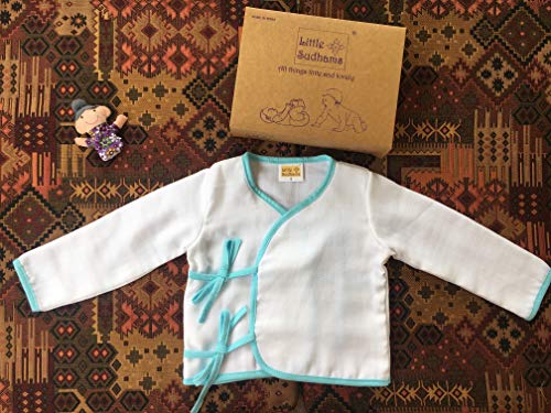 Image of Baby Relaxed Fit Double Muslin Cotton Full Sleeve Tops (Pack of 4) (LSBFST-0001 Assorted2 S3-6Months)