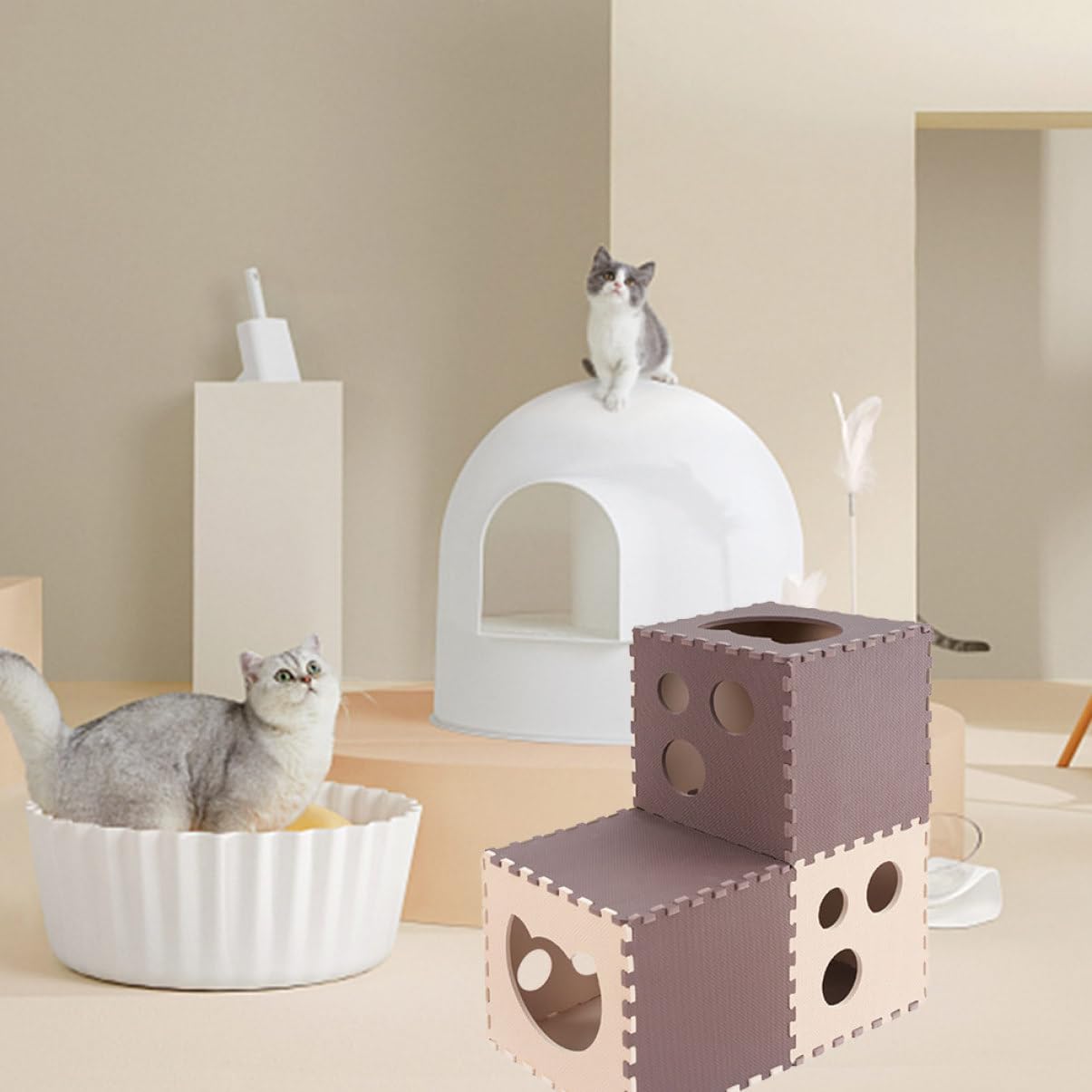 Happyyami 1ensemble Tunnel De Jeu pour Chat Et Résistant à Usure Accessoire Amusant pour Activité De Votre Félin