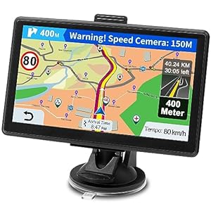 GPS Navigation for Car Navigator Truck – Navigation System, 2024 America/Canada/MX Maps Free Lifetime Update, Voice Guidance, Speed Cam Warning, 7 Inch Touchscreen Vehicle RV GPS para carros Trucker