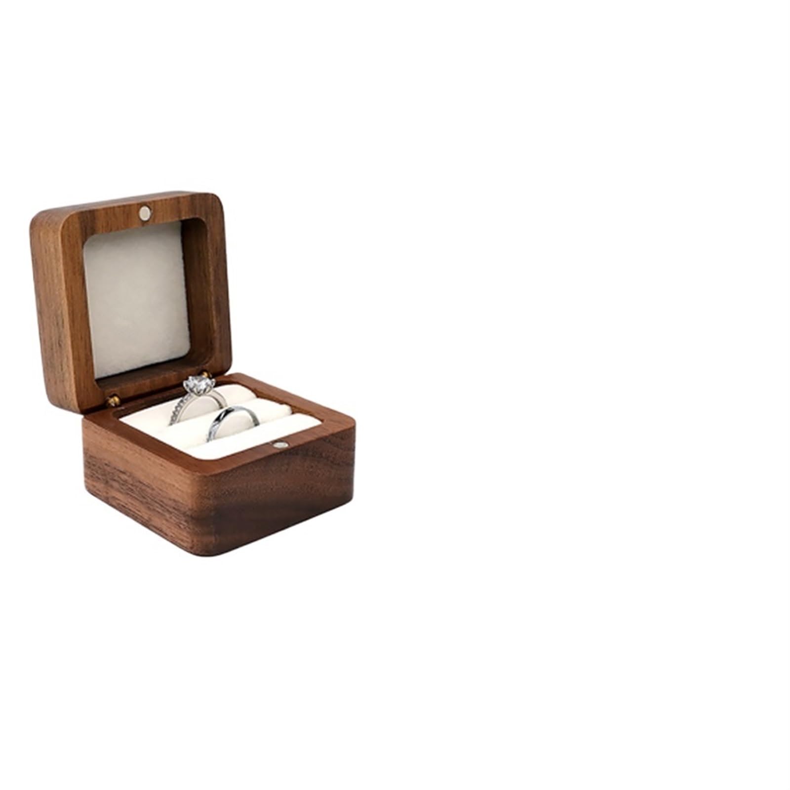 LTYKNGH Ring Box Wooden Ring Box Jewelry Display Lover Holder Proposal Engagement Wedding Organizer(Color-D)
