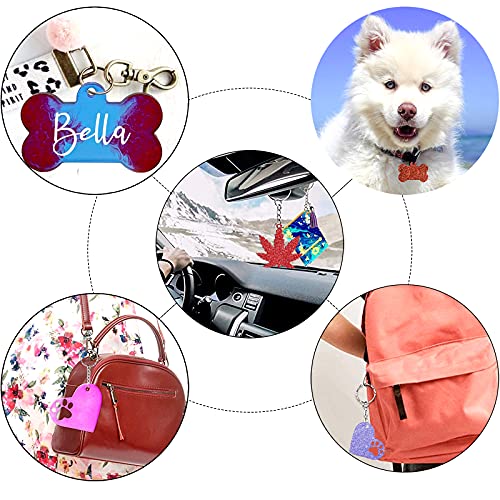 image for Wonuu 26Pcs Keychain Silicone Molds with Upgraded 20 Pcs Key Rings, Do