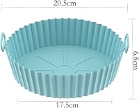 Vista 4 de AGSYFFD Sartén de silicona de silicona de 8.6 pulgadas, sartén de silicona para freidora de aire, sartén de silicona antiadherente, accesorios