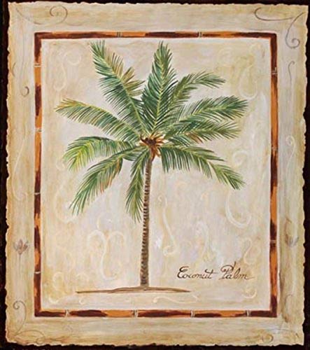 BUY ART FOR LESS Officially Licensed Coconut Palm by Adriana Art Poster - 12 x 12 Inch - Decorative Print - Poster Paper - Ready to Frame