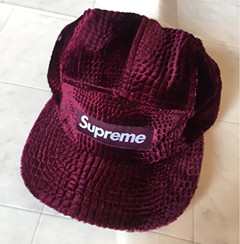Amazon.co.jp: Supreme Velvet Camp Cap burgundy シュプリーム