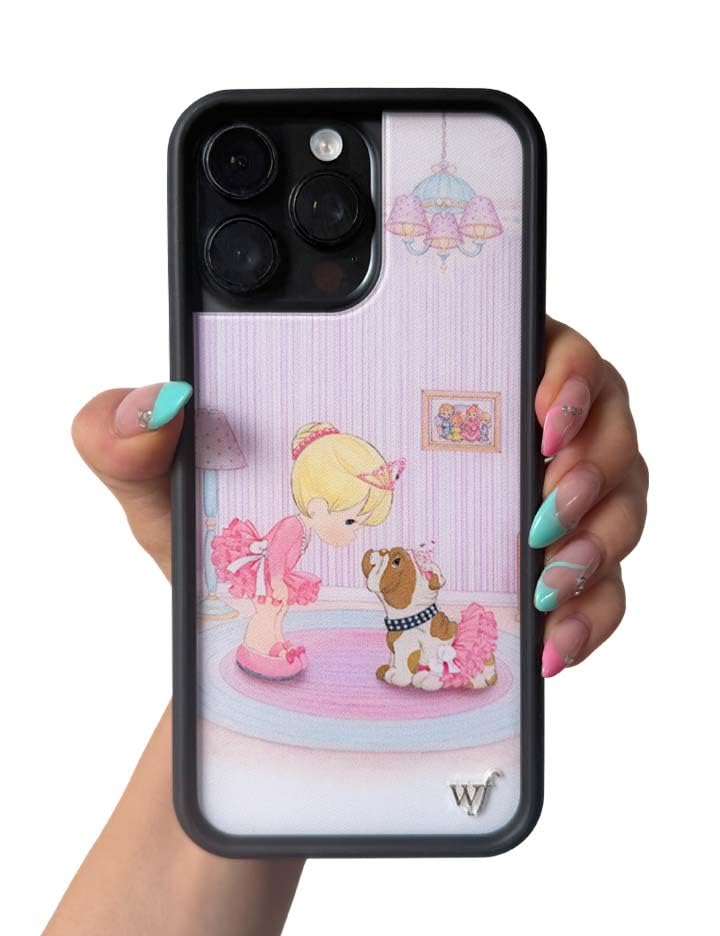 Image of Wildflower Cases - Compatible with iPhone 16 | Protective Black Bumper, 6.5ft Drop Test Certified, Women Owned Small Business | Precious Moments - Ballerina Bulldog