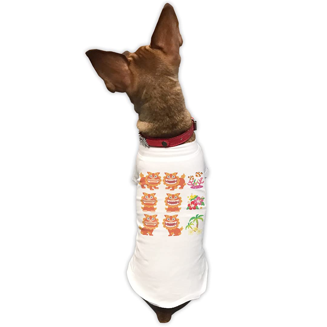 Amazon.co.jp: 犬服 Tシャツ Lサイズ 小型犬用 袖あり 半袖 ホワイト 