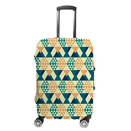 Housse de protection pour bagages lavable au motif losange rétro