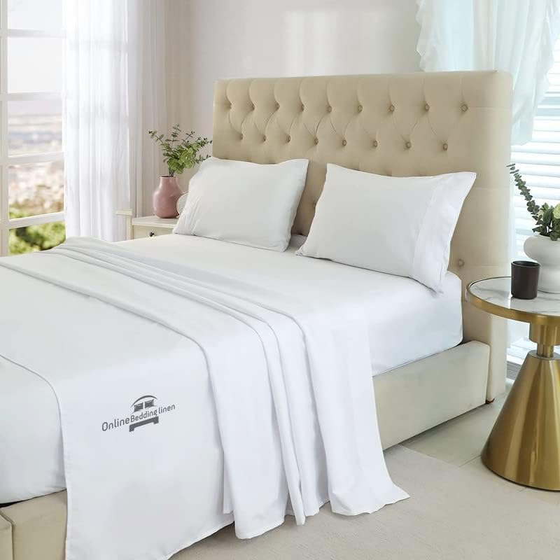 Miniatura 2 de Juego de sábanas California Queen  4 sábanas de 800 hilos 100% algodón egipcio de 60 x 84 pulgadas, sábanas de calidad de hotel para colchón de