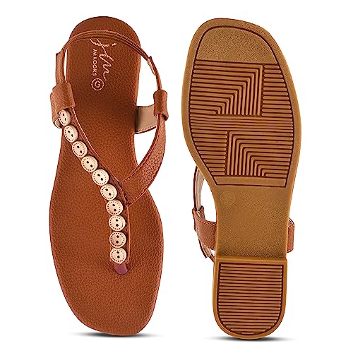 Image of JM LOOKS Fashion Black Stylish Flat sandal Casual Flat Fancy Solid Comfortable Sole For Womens & Girls