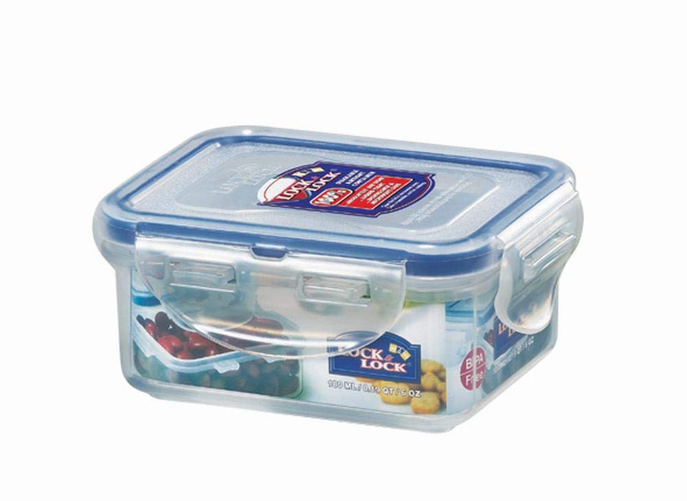 Lock & Lock Rectangular Airtight Storage Container, 1.8 Litres, Set of 12), 151 x 108 x 185 mm/Transparent โ image 1