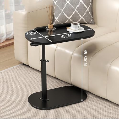 Mesa auxiliar en C pequeña con altura ajustable para sofá o bañera moderna 2